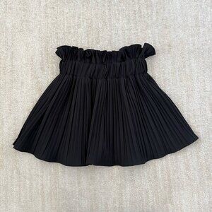 3 for $6 Firesh Black Pleated Paperbag Waist Mini Skirt Skort S